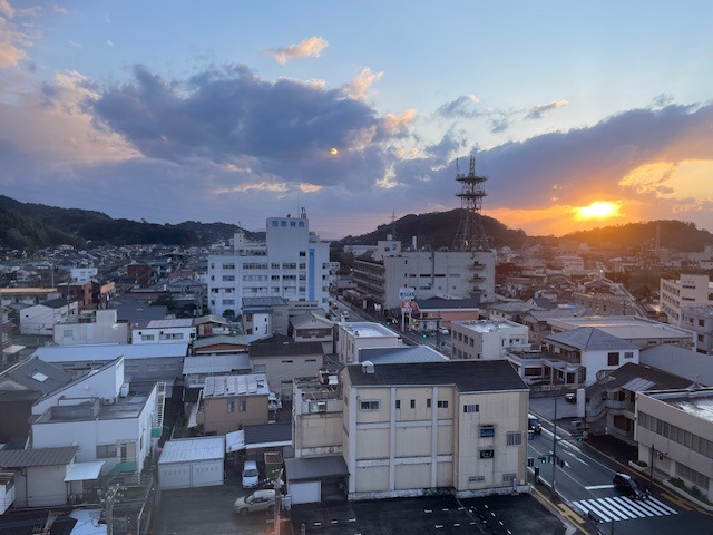 Západ slunce nad Minamatou