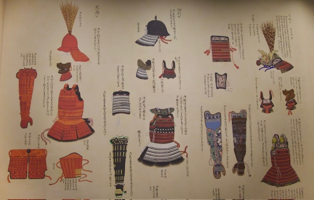 Nákresy samurajské zbroje