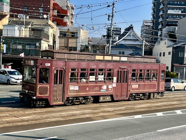 Historická tramvaj v Kumamoto