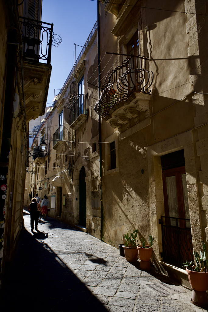 Úzké uličky v Ortigii