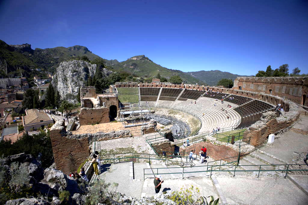 Řecký amfiteátr v Taormině